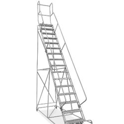 Uline Grip Step Rolling Metal Ladder