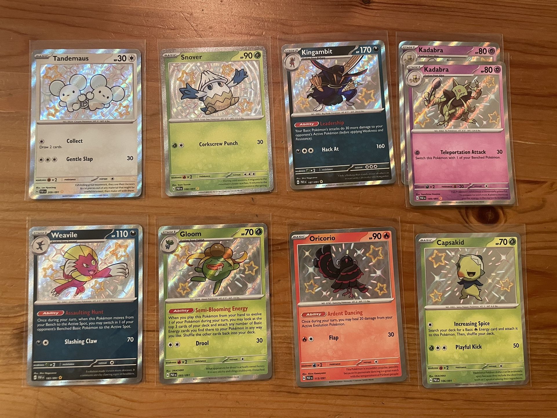 Various Pokemon Paldean Fates Shiny Rares