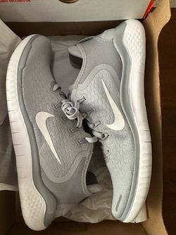 Nike Free RN Running Sneakers Gray White Size 10.5