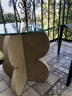 Butterfly End Table (Glass Top)