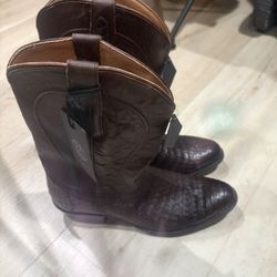 Genuine Caiman Belly Cowboy Boots 