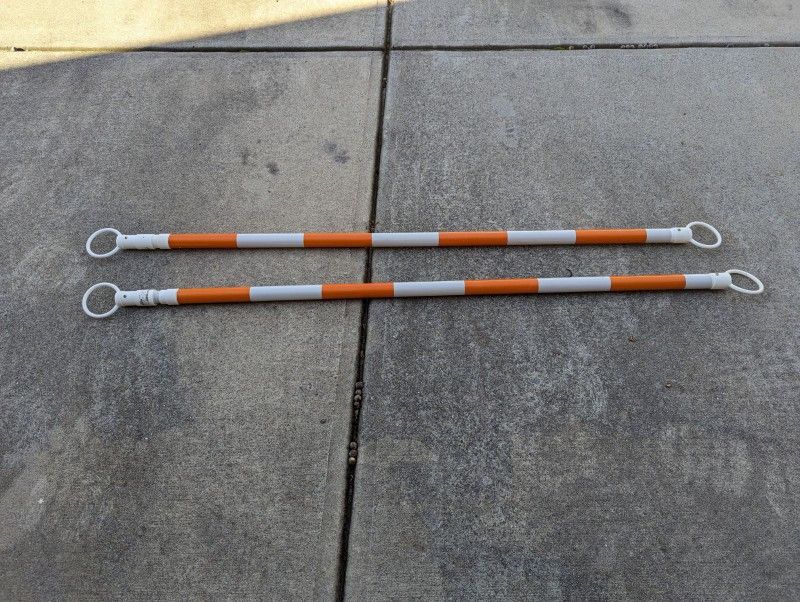 Extender Poles Used With Traffic Cones