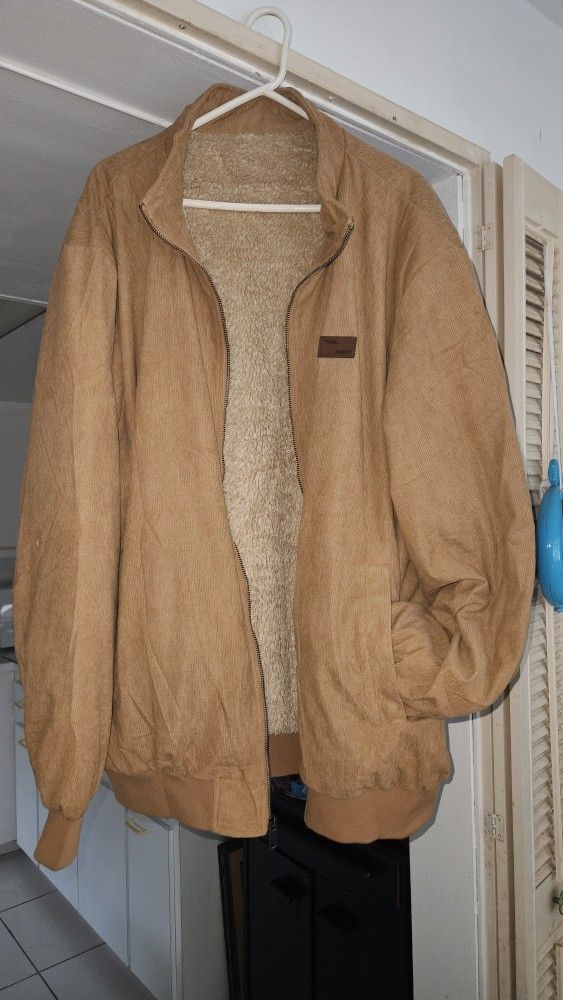 New Vogue Shun Bo Fashion Men's Corduroy Jacket 3XL