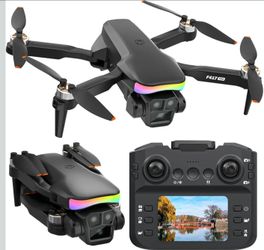 LCD Screen Remote Controller No Phone Needed, 1080P Adjustable Mini Brushless Drone, 3D Flip, Type-C,
