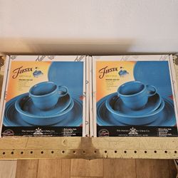Two Fiestaware Peacock 5 Piece Sets - NEW