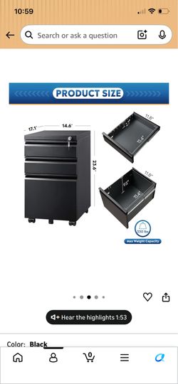 File cabinet with lock