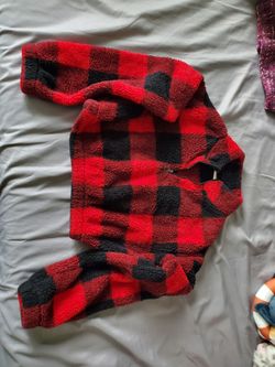 SO Fleece Flannel Crop Top
