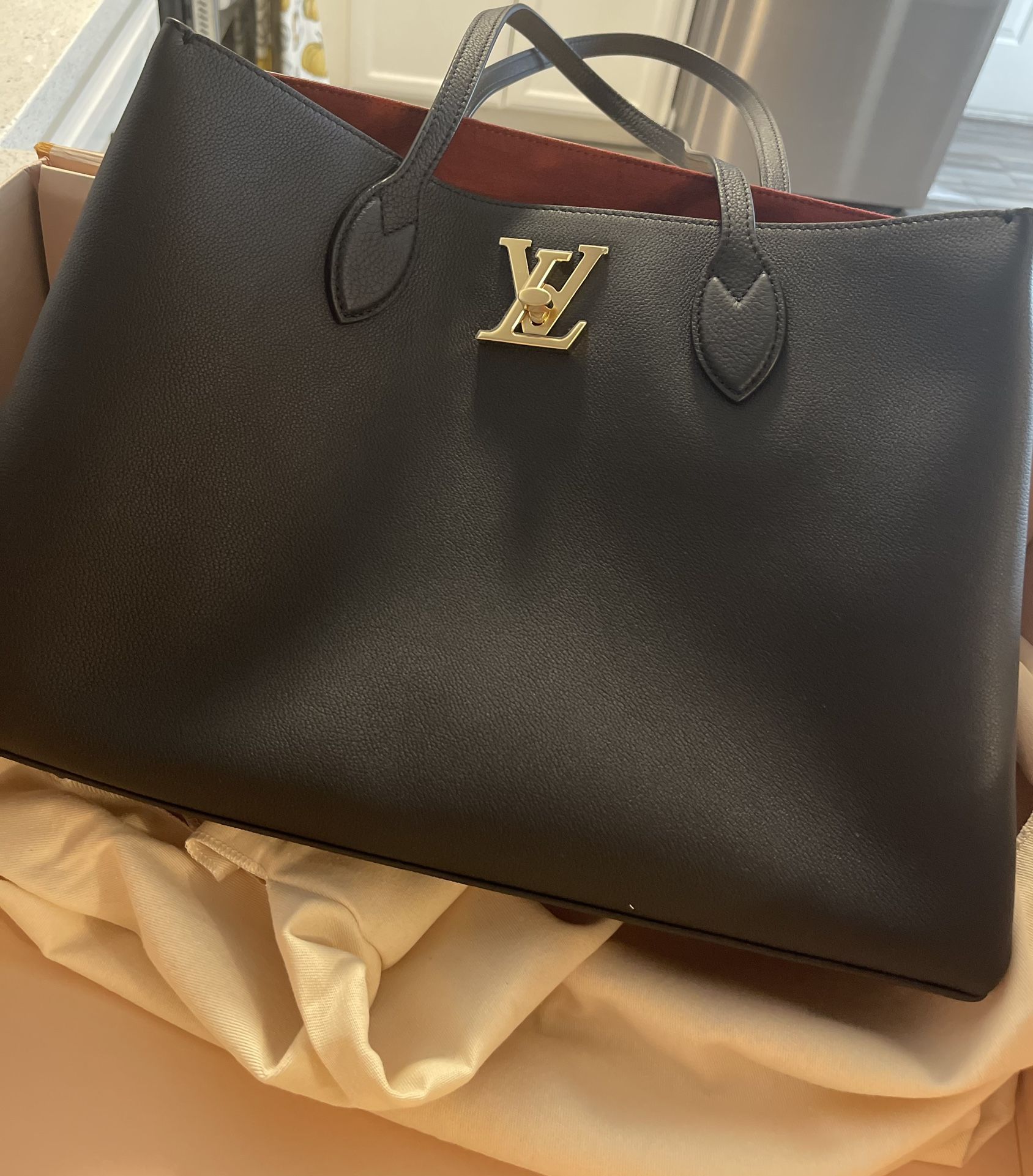 Louis Vuitton LockMe Shopper Black Bag