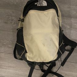 The North Face cream backpack #outdoor #hiking