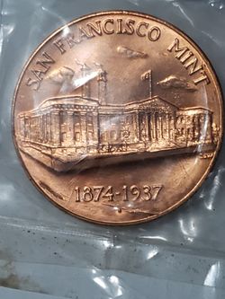 Collectible Souvenir/San Francisco Mint Medallion/Mint Condition/Token/US Token/San Francisco Token/Philadelphia Mint/San Francisco Coin
