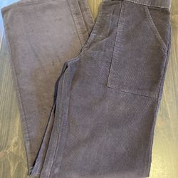 Corduroy Men Pants Vintage Long Straight Legs Brown Color No Label With Size On Pants Measurements Are 441/2 X 151/2 on Wait