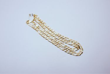 14 KT Solid Gold Figaro Link Chain Necklace