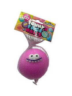 Orb Curiosities Funny Face Ball Pink Squishy Stress Toy Monster Fidget 42639
