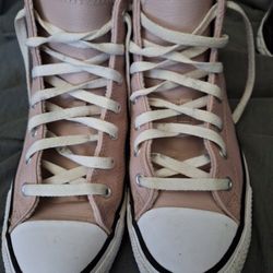 Pink Chuck Taylor All Star Lift Platform Leather & Sherpa size 6 $35