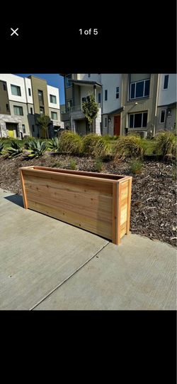 5ft Long Cedar Planter | Thin Narrow Planter