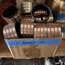 4 in. Heavy-Duty Stainless Steel Coupling w/ Clamps