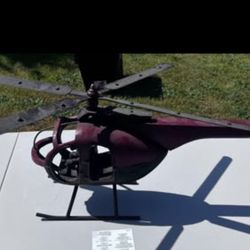 Vintage Folk Art Helicopter and Pilot