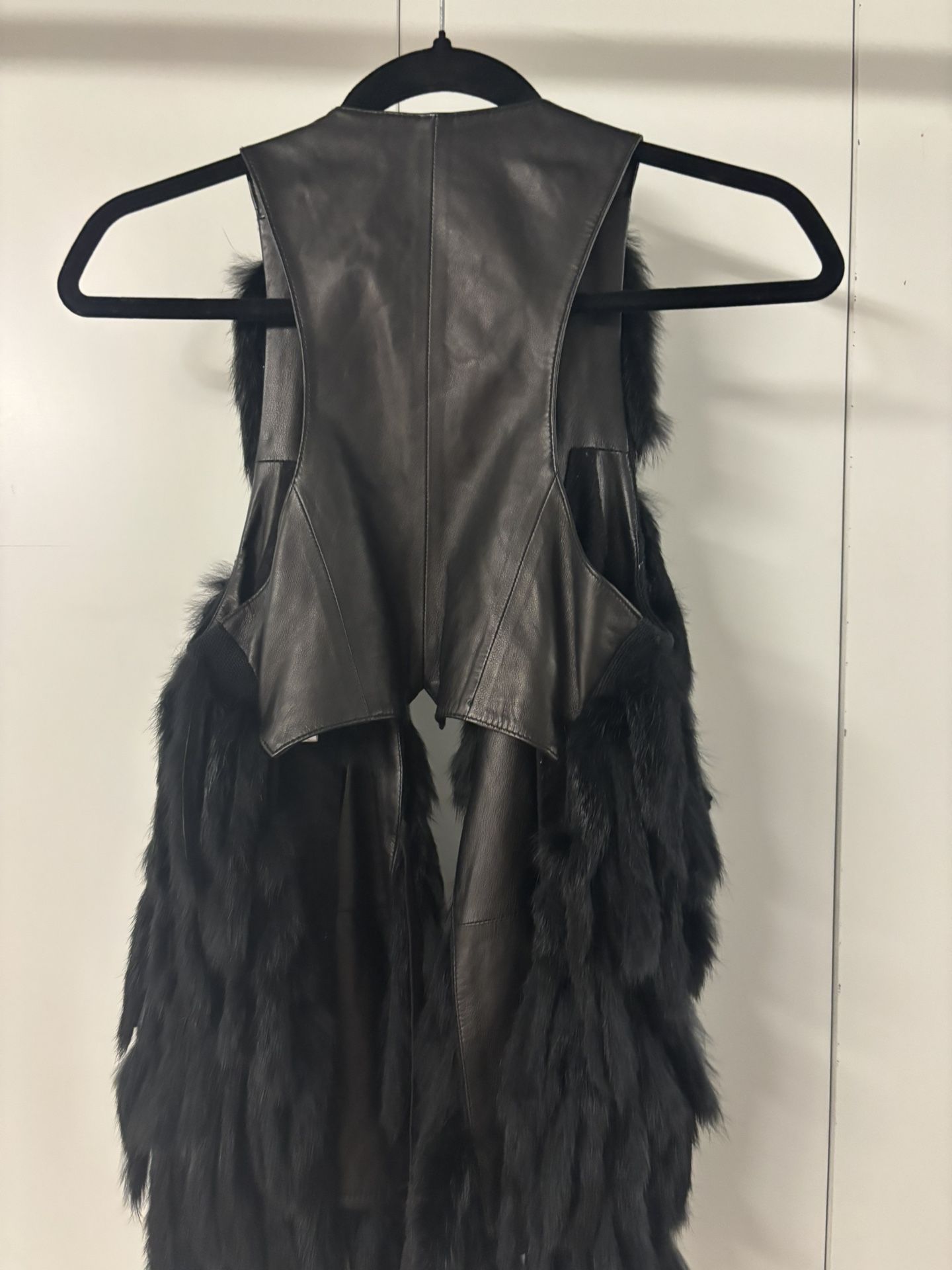 Haute Hippie Black Rabbit Hair Vest Originally 650