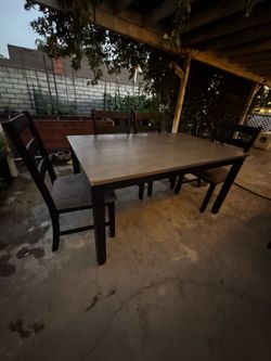 Dining table four chairs
