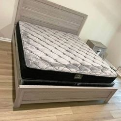 King Bed Frame With Mattress 10"