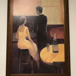 Framed painting - Cafe de Nice