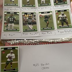 Jets Football Cards