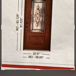 Exterior Fiberglass Door 36” By 80” 