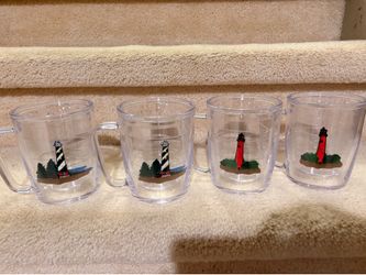 Plastic lighthouse mugs
