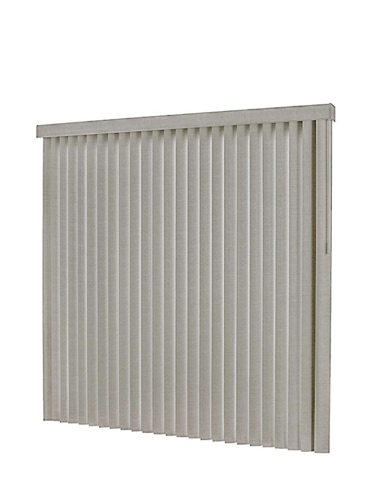 Hampton Bay Pearl Gray Room Darkening 3.5 in. Vertical Blind Kit for Sliding Door or Window - 78 in. W x 84 in. L