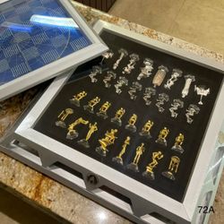 Franklin Mint Star Trek 25th Anniversary Chess Board and Pieces