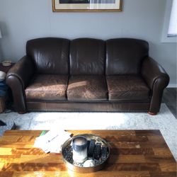 LazyBoy Brown Leather Couch