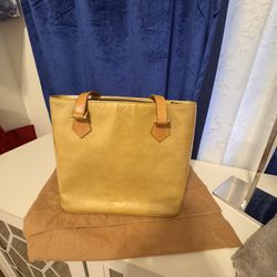 Yellow Monogram Vernis  LV Tote Bag 