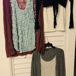 Clothing Sale. New Brand Name Tops. Xs And Small. Cardigans, Shrug, Tanks. $10 Each 