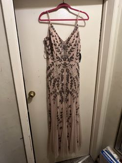marina beaded v neck dress Staud Colette Black Embellished Scallop Mini Dress main image 0