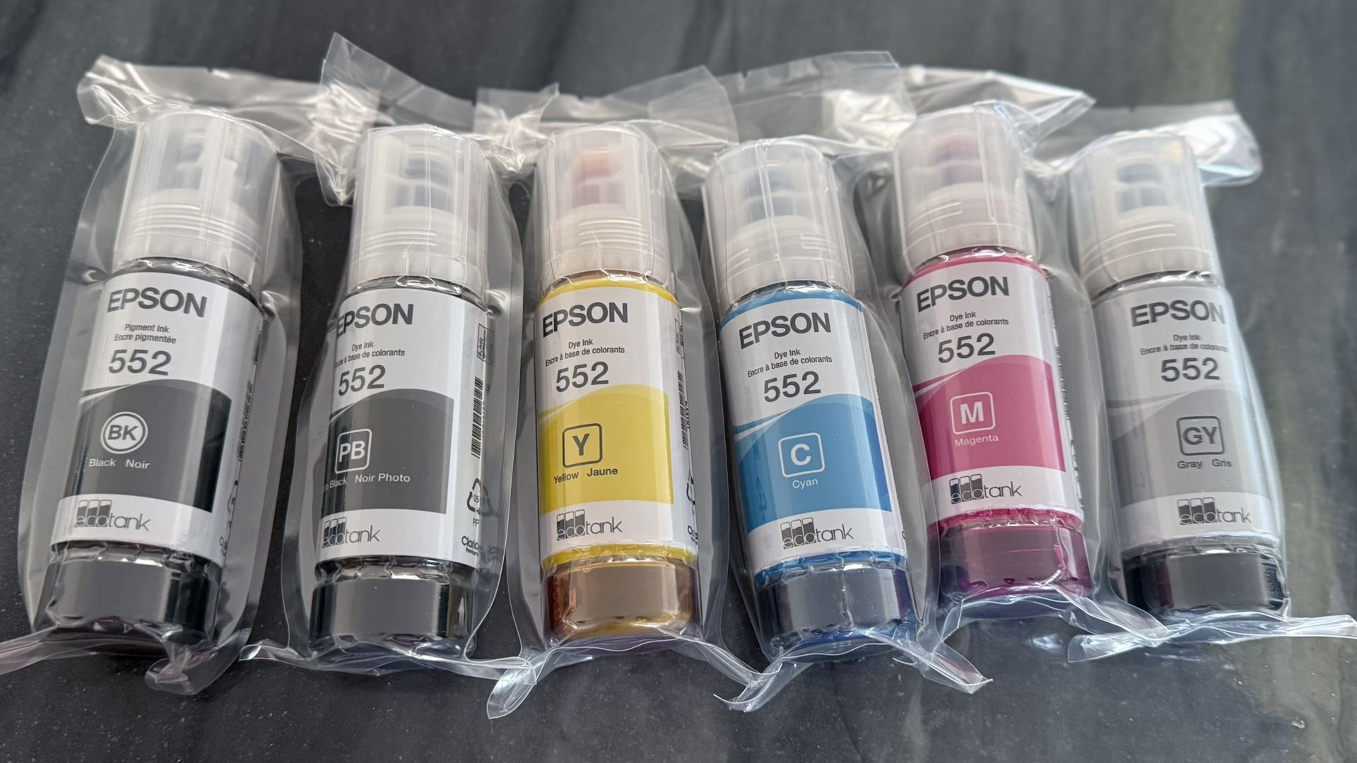 Genuine Epson 552 Ink Bottle - 6 Pack