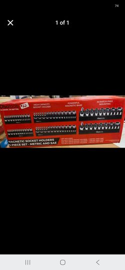 Olsa Tools Magnetic Socket Holders 6 piece set metric & sae