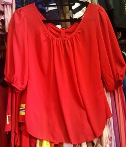 AGACI Summer red tops Size M
