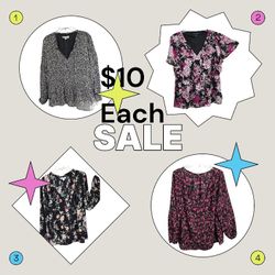 BEAUTIFUL ✨️ WOMEN'S 👚 BLOUSES ⚜️
$10 EACH~or 3 For $24 firm prices. 
⚜️ALL in Excellent Pre-owned Condition like New. 