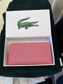 Brand new Lacoste pink zip-around wallet 💕
