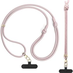 Rope Phone Strap Set, 2pcs Universal Phone Lanyard with Wrist Strap, Adjustable Crossbody Cell Phone Neck Strap
