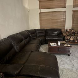Full Leather Tv And Couch Set