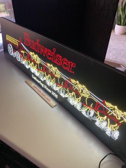 ❤️‍🔥 New Rare Animated Budweiser Clydesdale Led Beer Sign Bar Light Motion 