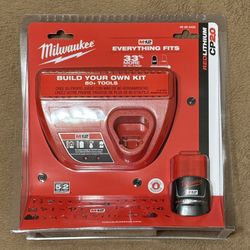 Brand New M12 12-Volt Lithium-Ion Compact Battery Pack 2.0Ah & Charger Starter Kit