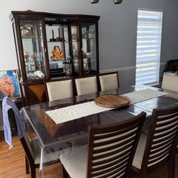 Dining Table With 8 Chairs And China Cabinet