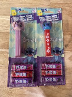 SEND OFFERS Disney Stitch & Angel PEZ Dispenser Candy Set – New Sealed – 2 Packs Included