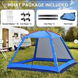 CAMPMORE Screen House 10 x 10 Ft 6 Person Weatherproof Camping Canopy 