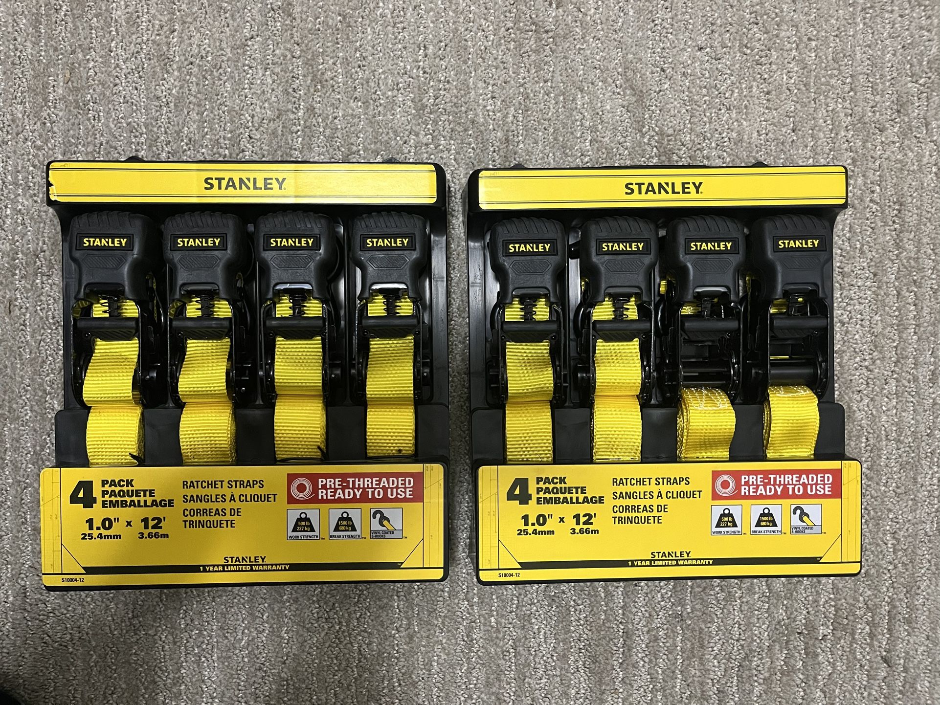 8 Stanley Ratchet Straps