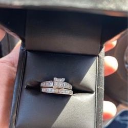 1 carat diamond wedding ring set