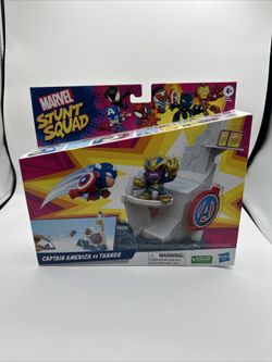 *SEALED* Marvel Stunt Squad Captain America vs Thanos Tower Smash NEW