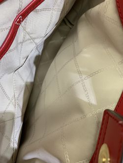 Michael Kors Gramercy Bright Red Logo Large Satchel Bag